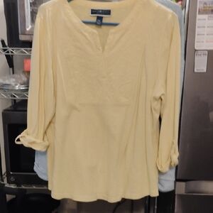 Karen Scott Light Yellow Blouse
